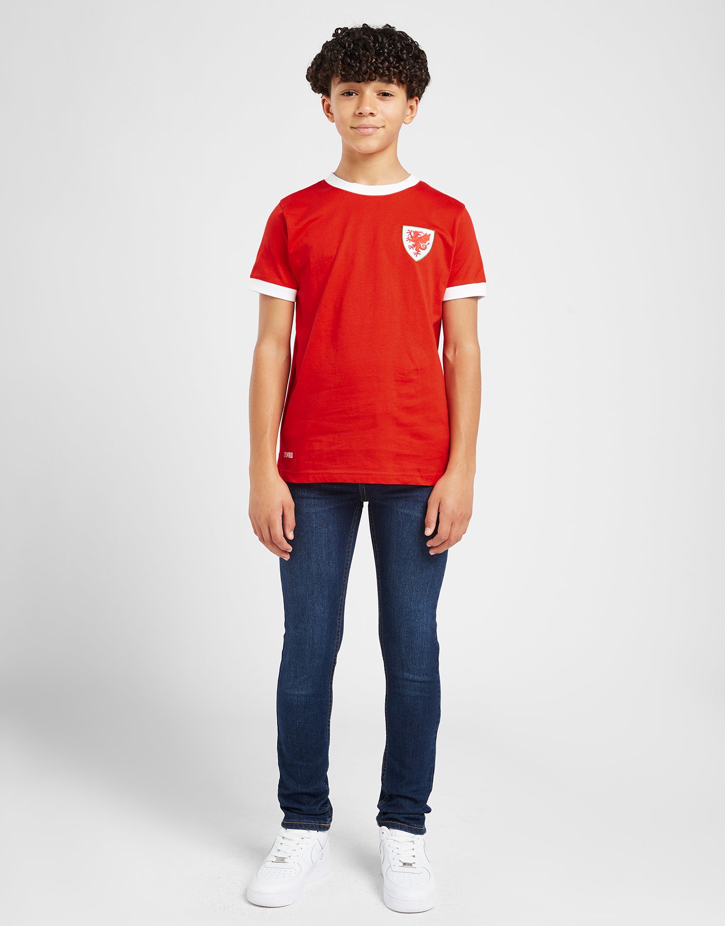 Official Team Wales Kids Ringer T-Shirt - Red - The World Football Store